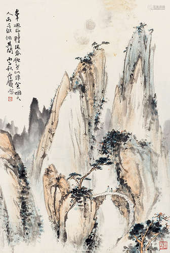 钱瘦铁（1897～1967） 山水 镜片 纸本