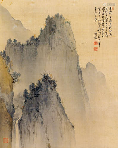 溥心畬（1896～1963） 山水 立轴 绢本