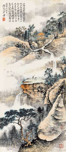 唐云（1910～1993） 山水 立轴 纸本