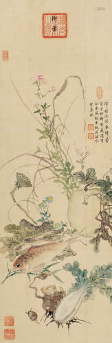 道光（1821～1850） 花鸟 立轴 纸本