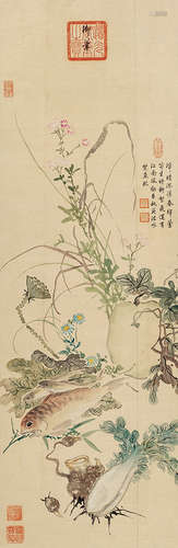 道光（1821～1850） 花鸟 立轴 纸本