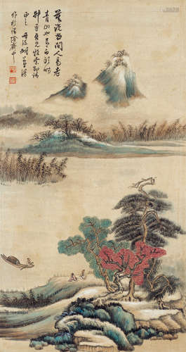 胡若思（1916～2004） 山水 立轴 纸本