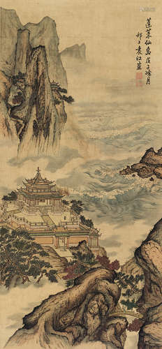 袁江（1662～1735）（款） 山水 立轴 绢本