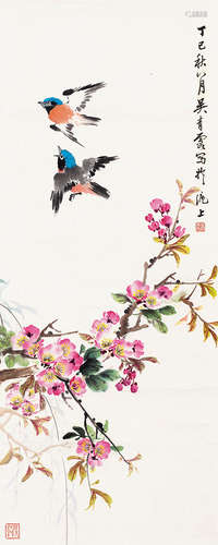 吴青霞（1910～2008） 花鸟 立轴 纸本