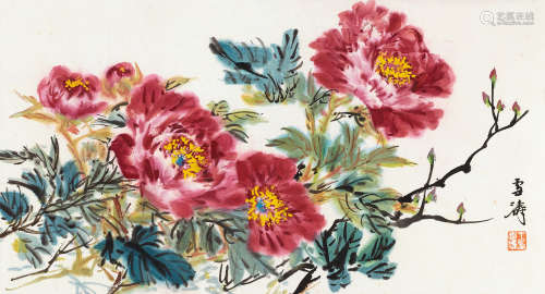 王雪涛（1903～1982） 牡丹 立轴 纸本