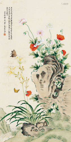 陆小曼（1903～1965） 花卉 立轴 纸本