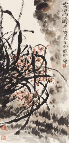 朱屺瞻（1892～1996） 兰石图 立轴 纸本