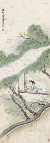 潘振镛（1852～1921） 思春 立轴 纸本