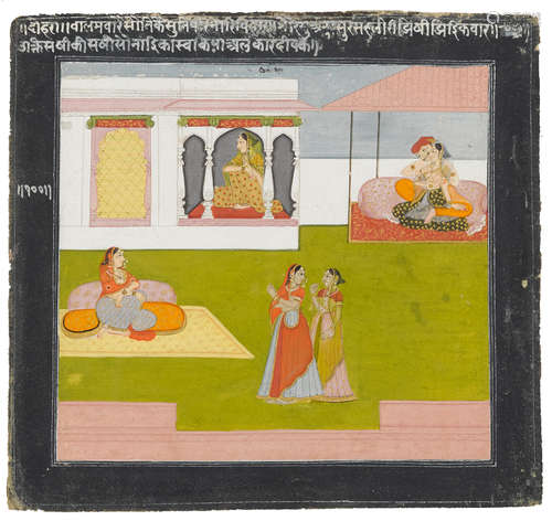 Datia, circa 1770 AN ILLUSTRATION TO THE SAT SAI OF BIHARI