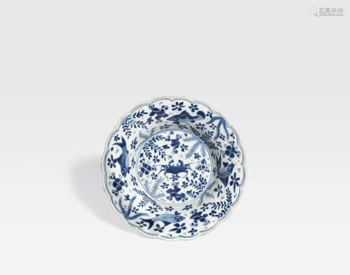 Kangxi period A blue and white bowl floriform bowl