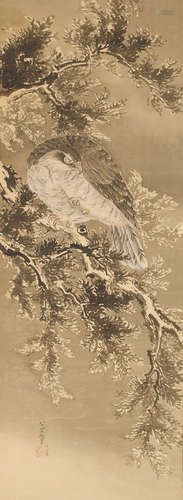 Hawk on Branch20th century After Katsushika Hokusai