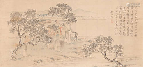 Late Edo period/Meiji era Two Literati School Paintings