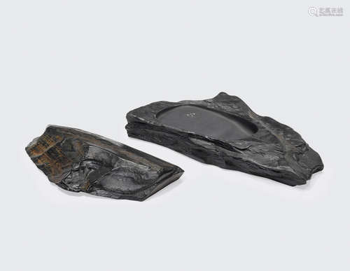 Qing dynasty A natural rock form ink stone