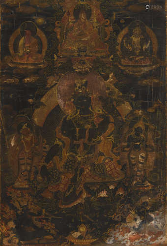 Qing dynasty, circa 18th century A thangka of Green Tara