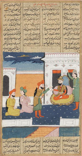 18th century and later a group of Twelve Indian and Persian paintings and calligraphy