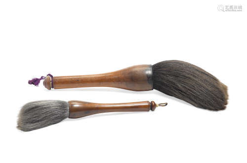 19th century Two large scholars' brushes