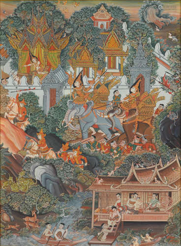 Thailand, 20th century A scene from the Ramakien (Ramayana)