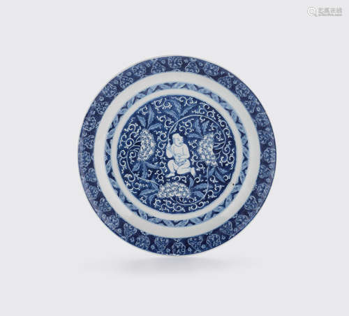 Kangxi period A blue and white export porcelain plate