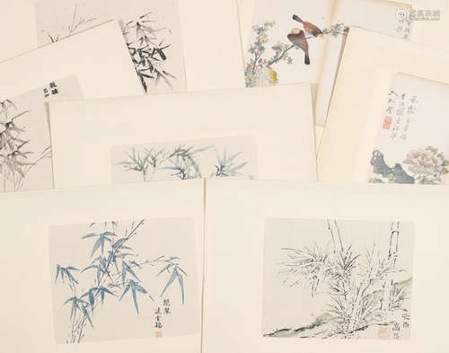 A set of three folios of woodblock prints from Mustard Seed Garden
Painting Manual