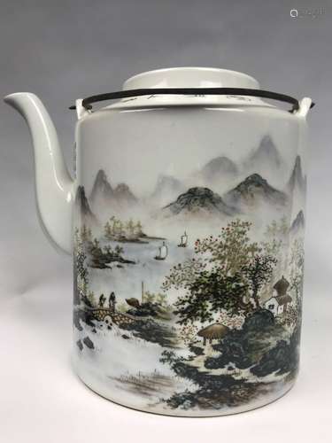 Wang Yeting, A Famille Rose Teapot