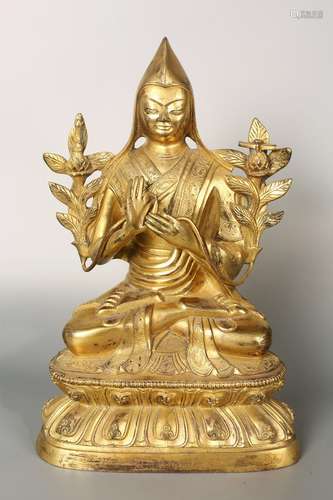 A Gilt Bronze Buddha Statue