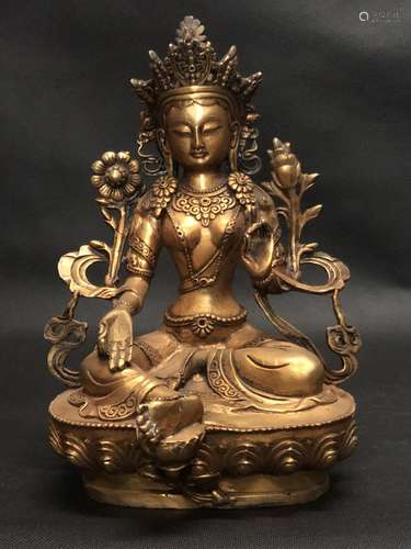 A Gilt Bronze Buddha Statue