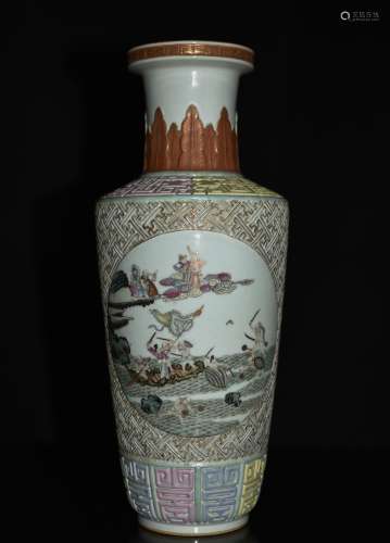 Qianlong Mark, A Famille Verte Vase