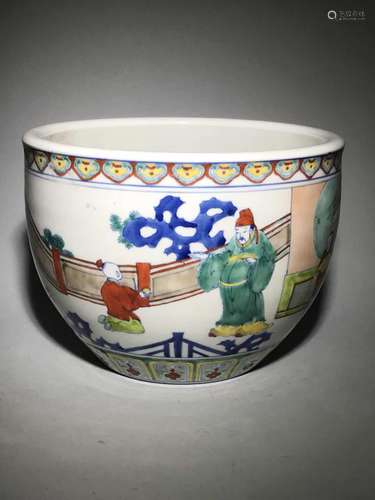 Qianlong Mark, A Doucai Glazed Vessel