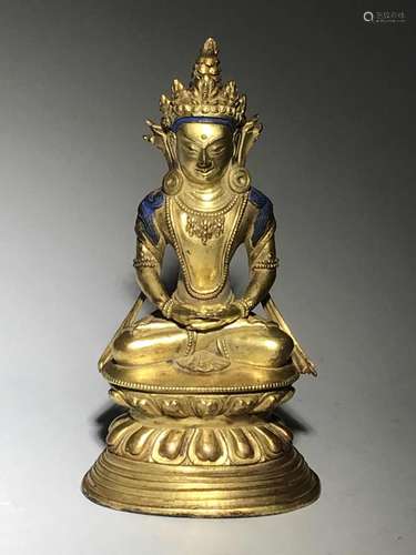 A Gilt Bronze Buddha Statue