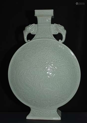 Qianlong Mark, A Celadon Glazed Vase