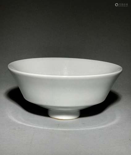 A Carved White Glazed Bowl