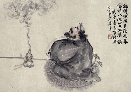 罗聘（1733～1799） 铁拐李 立轴 设色纸本