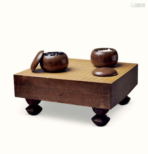 民国 榧木围棋桌、围棋盒 （一套）