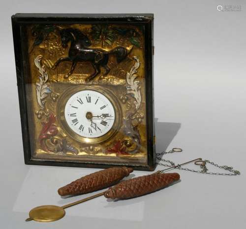 Wall clock, German around 1900.