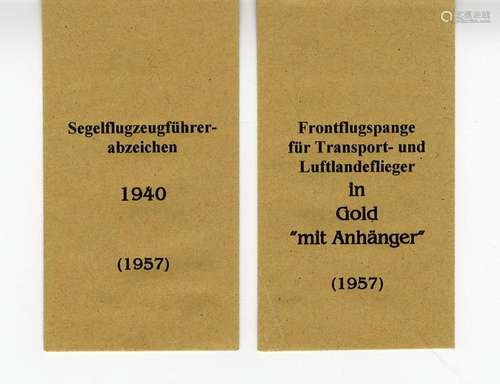 Ordenstüten. Entsprechend dem Ordensgesetz von 1957