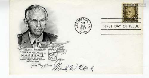 Autograph / Signature -Clark, Mark W. (1896-1984) US-General,