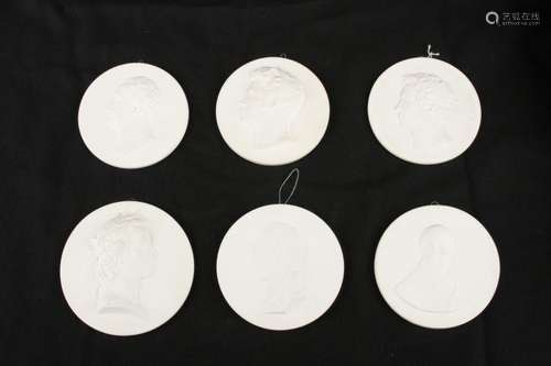 Six KPM relief portraits. All marked on the back, partly marked