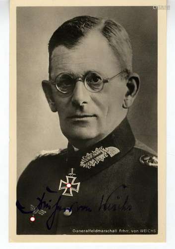 Autograph / Signature - Weichs, Maximilian Freiherr von (1881-1954).