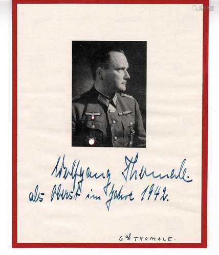 Thomale, Wolfgang (1900-1978). Generalleutnant.