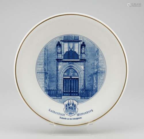 Large, colored Meissen plate