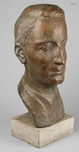 Large bronze bust of 