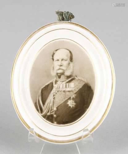 Kaiser Wilhelm I. porcelain portrait, probably KPM.