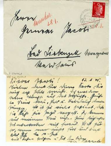 Autograph / Signature -Sperrle, Hugo (1885-1953) GFM. Eigenh. Schreiben