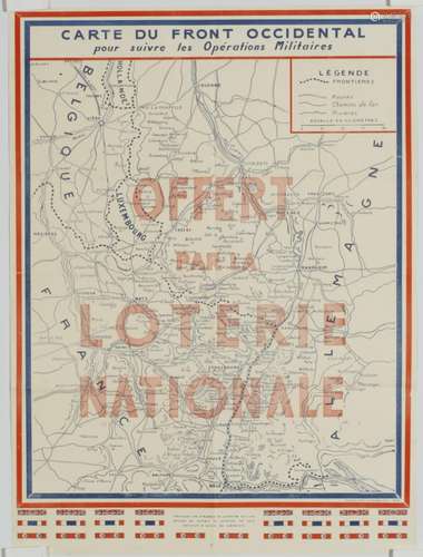 Carte Du Front Occidental-pour suivre les Operations....