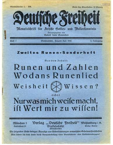 2. Runen-Sonderheft der Deutschen Freiheit.