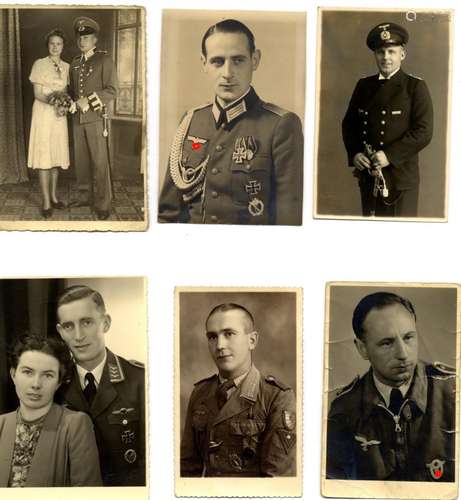 Lot von 89 Uniformfotos II. WK.