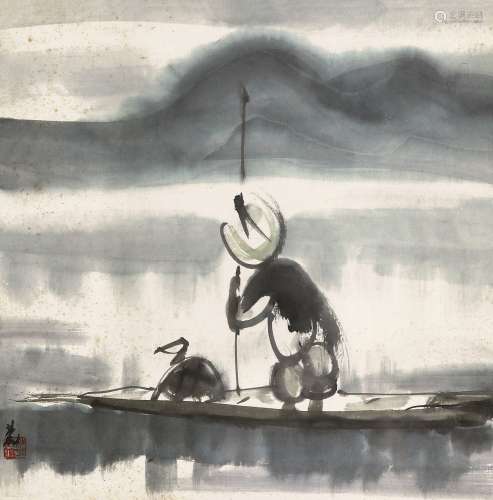 林风眠（1900～1991） 渔归 镜心 设色纸本