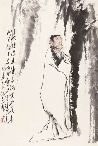 王子武（b.1936） 杜甫诗意图 镜心 设色纸本