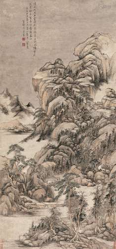 张宗苍（1686～1756） 富春山 立轴 设色纸本