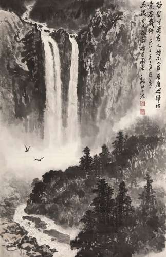 魏紫熙（1915～2002） 空谷回障 立轴 水墨纸本